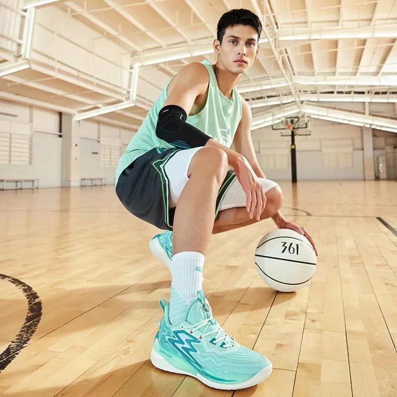 361° Big3 3.0 Pro Basketball Shoes Men Low Top Light Cyan/Glazed Celadon Green-4