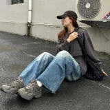 Beau Today Cow Wool Breathable Moisture-Wicking Coverage Height Increasing Low-Top Chunky Sneakers Unisex