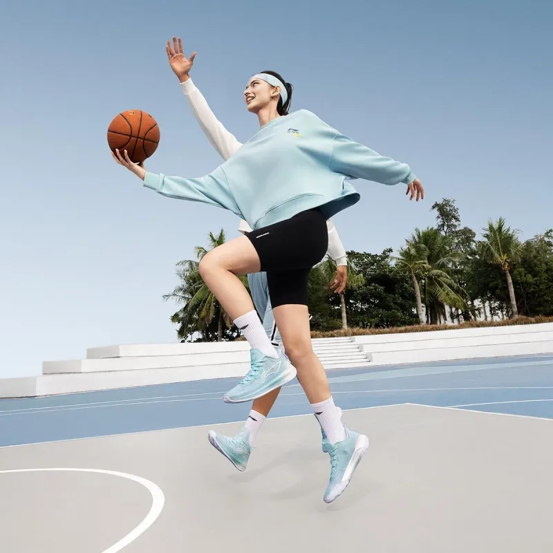 LiNing Liren 3 V2 Slip Resistant, Abrasion Resistant, Breathable Low Top Basketball Shoes Unisex Aqua Blue-5