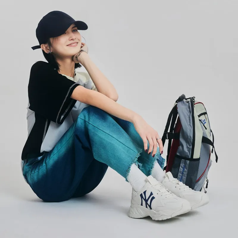 MLB Big Ball Chunky 3D New York Yankees Low Top Chunky Sneakers Unisex White-6