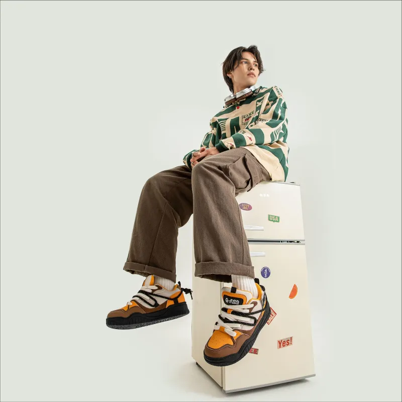 Q AND Anti Slip Wear Resistant Low Top Skateboard Shoes Unisex-6