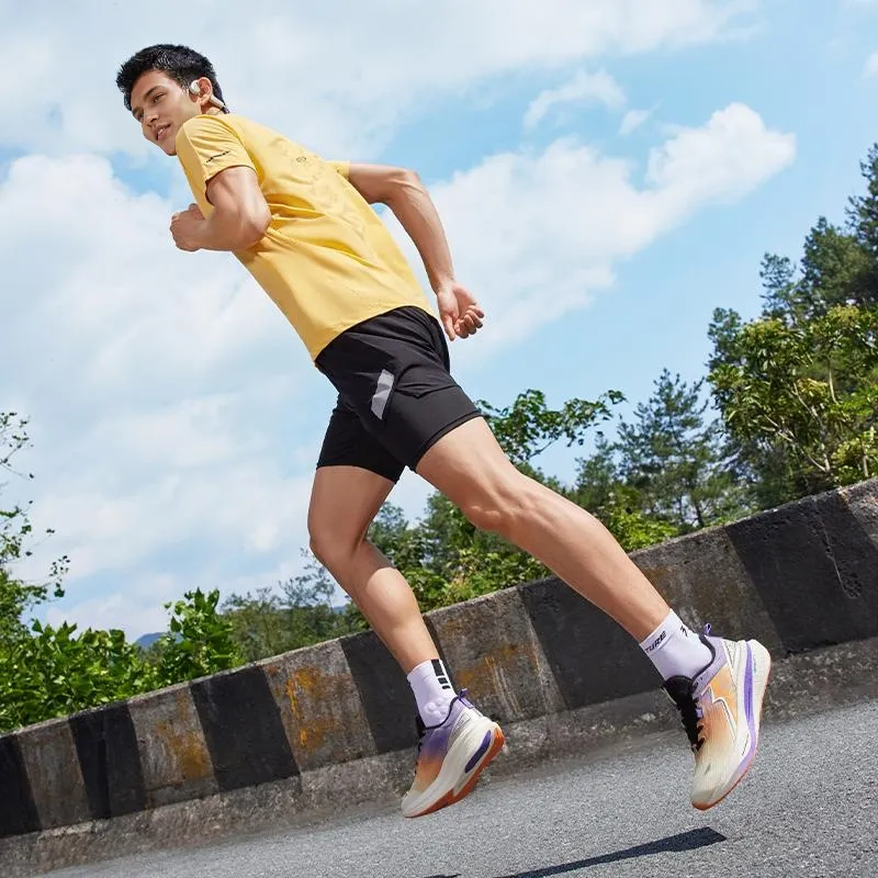 361° Float Cushioning Anti Slip And Wear Resistant Low Top Running Shoes Men's White Purple-6