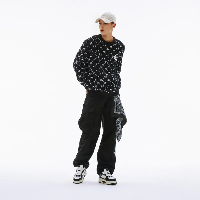 MLB Chunky Liner 24SS New York Yankees Low Top Skateboard Shoes Unisex Black-7