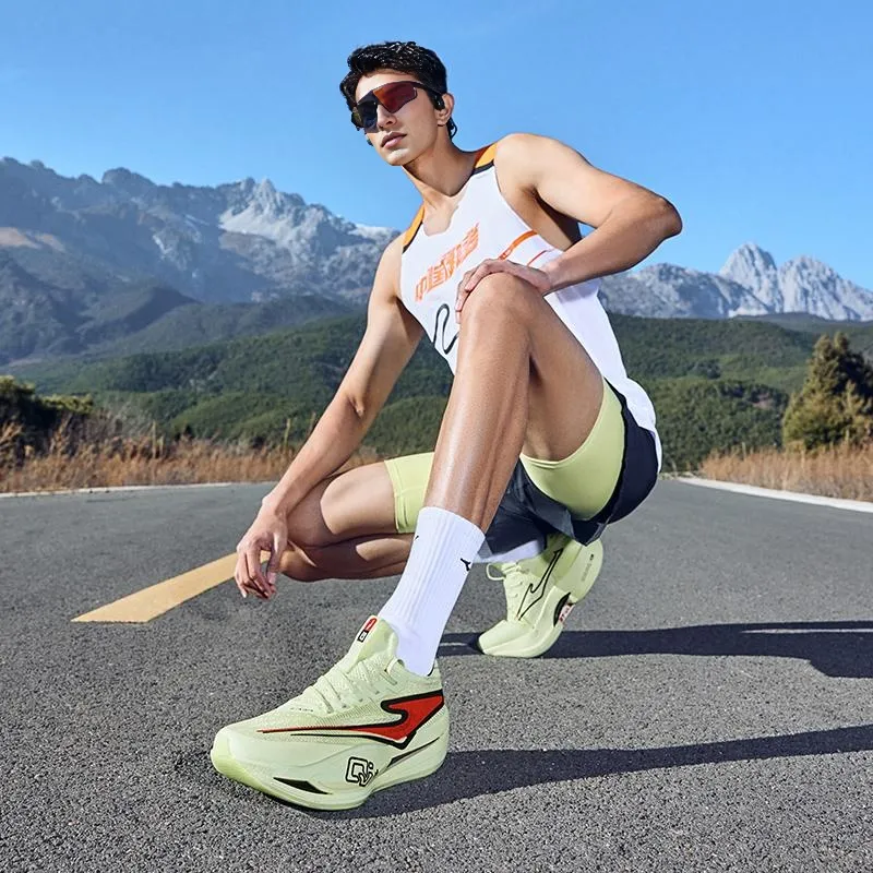 Erke Zhijing Pro Cushioning Rebound Low-Top Running Shoes Men's Watermelon Color-8