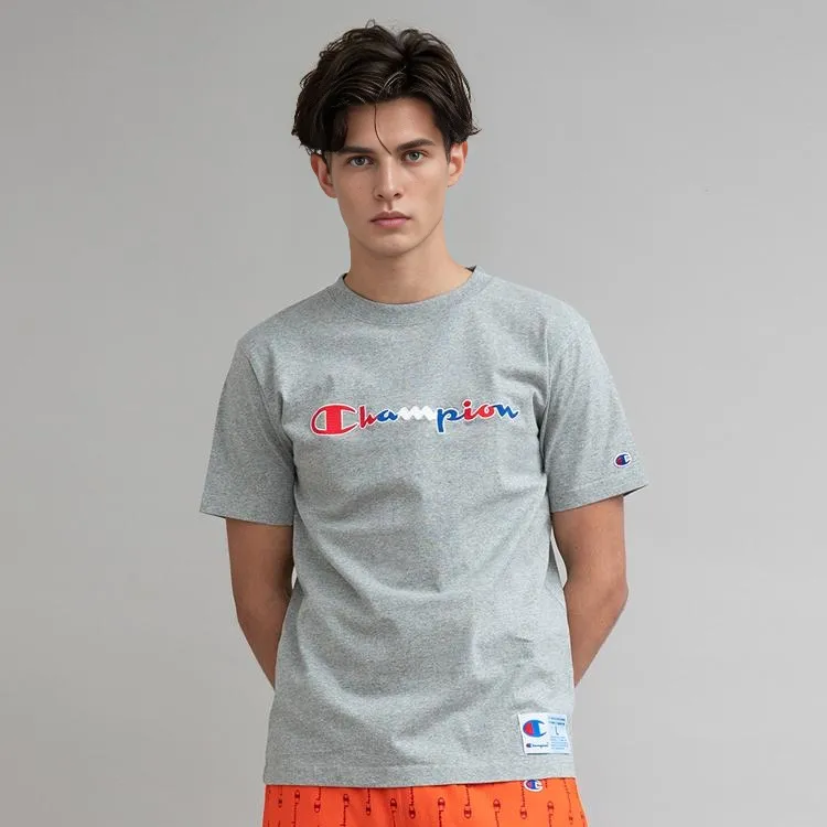 Champion T Shirts Unisex Gray-2