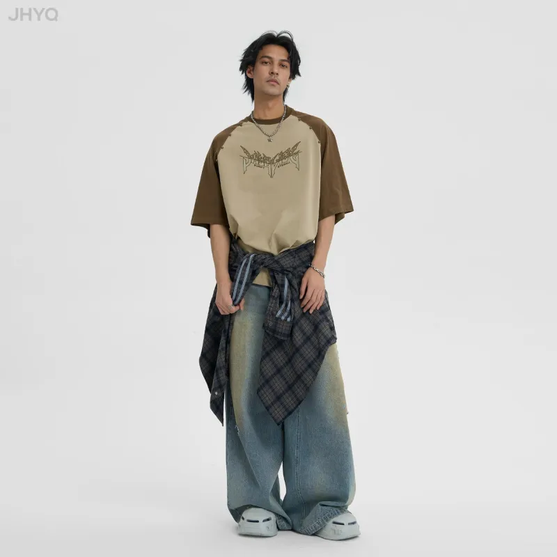 JHYQ Jeans Spring Fall Unisex Blue-3