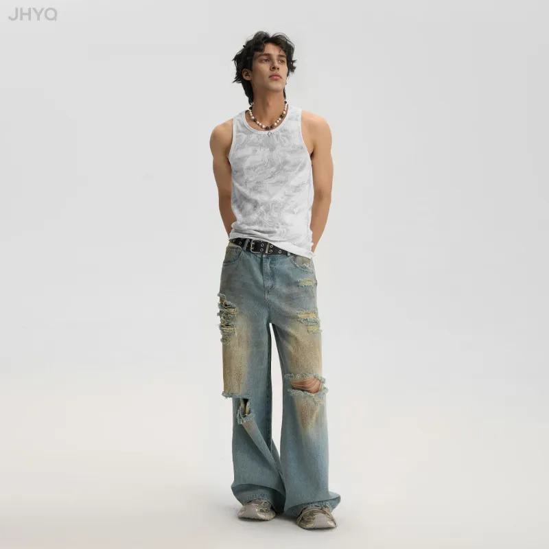 JHYQ Jeans Unisex Blue-4
