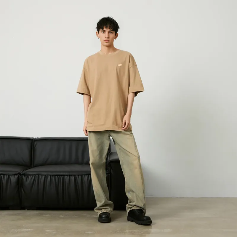 New Balance x PK SHEJISHILIANMINGKUAN T Shirt Unisex Khaki-3