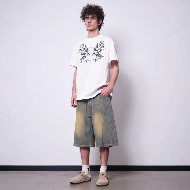 PASET SS24 Denim Shorts Unisex Blue-3