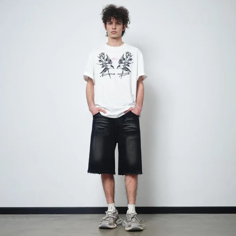 PASET Denim Shorts Unisex Black-2