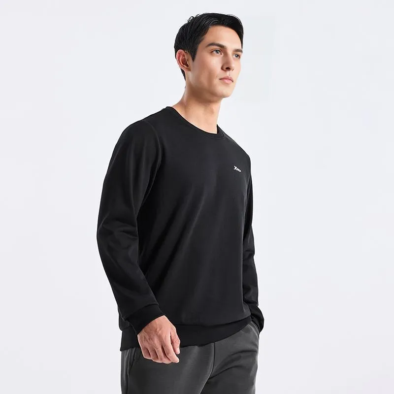 XTEP Casual Long Sleeved Sweatshirt Jet Black Men's-7