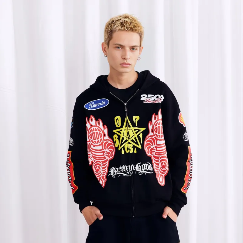 BURNIN Sweatshirts Unisex Black-2