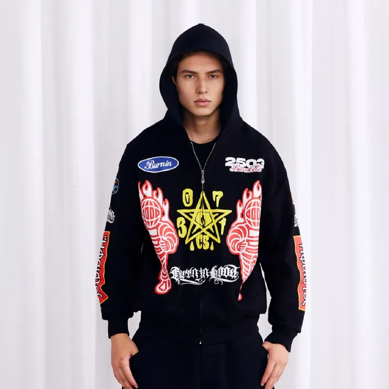 BURNIN Sweatshirts Unisex Black-4
