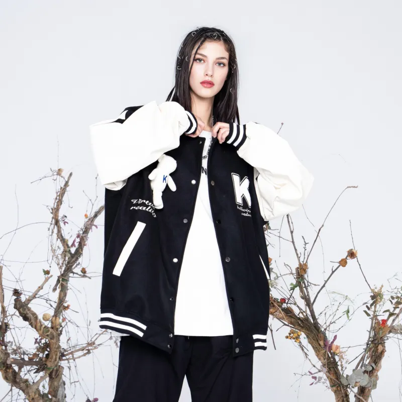 KILLWINNER Loose Fit Baseball Jacket Unisex-2