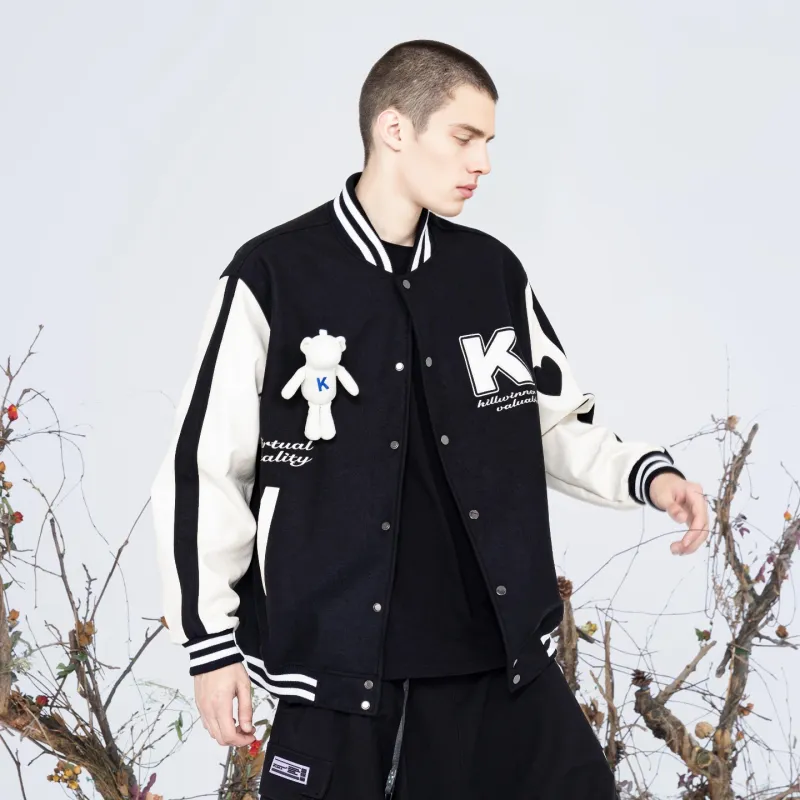 KILLWINNER Loose Fit Baseball Jacket Unisex-4