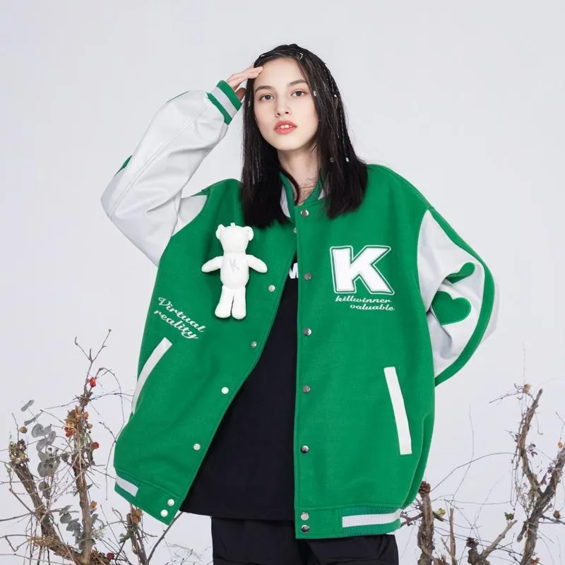 KILLWINNER Loose Fit Baseball Jacket Unisex-13