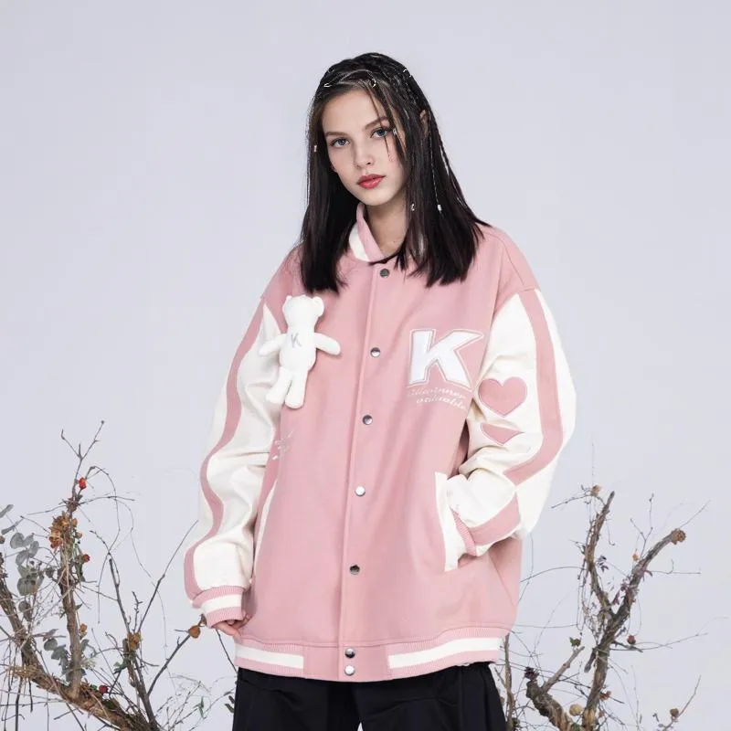 KILLWINNER Loose Fit Baseball Jacket Unisex-16