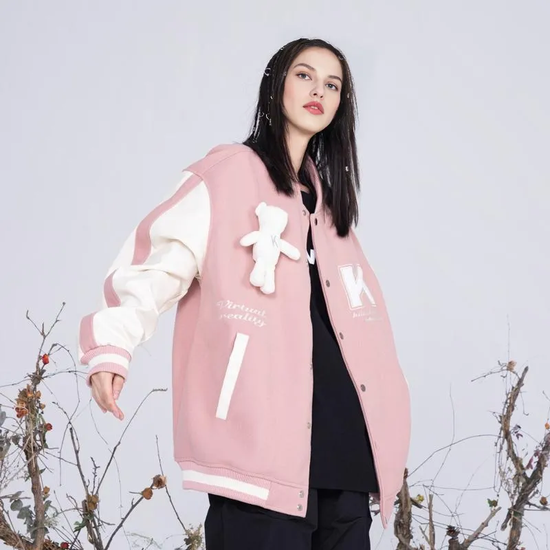 KILLWINNER Loose Fit Baseball Jacket Unisex-17