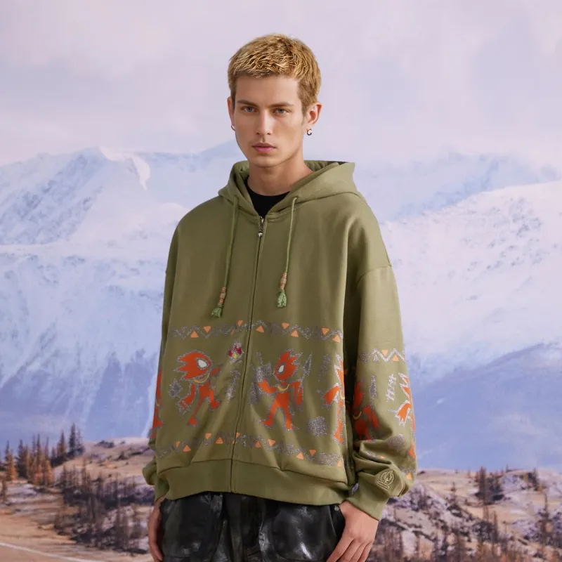 BURNIN Sweatshirt Unisex Mustard Green-3