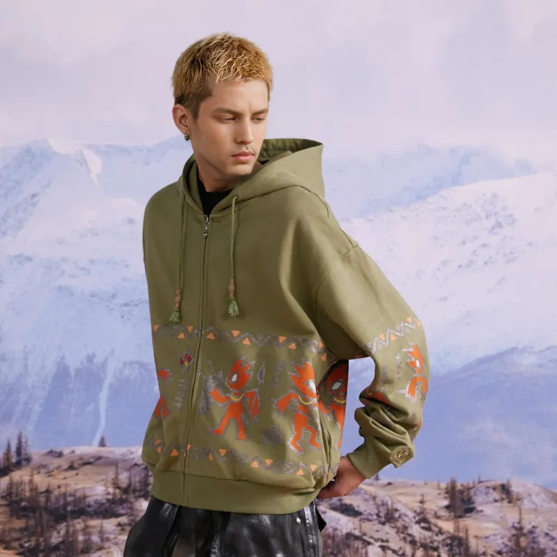 BURNIN Sweatshirt Unisex Mustard Green-5