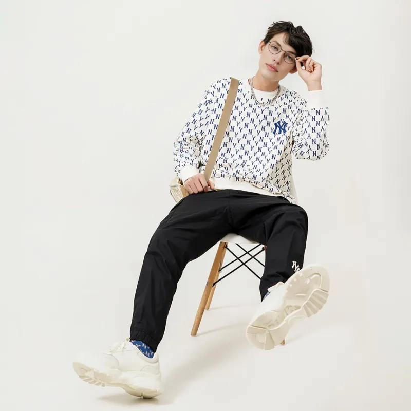 MLB Old Flower Sweatshirts Unisex Cream-3