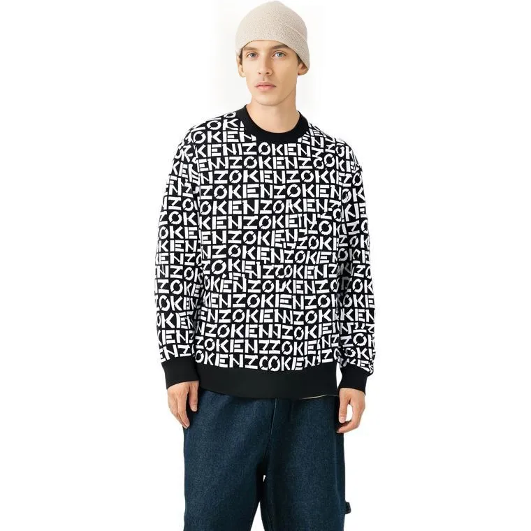 KENZO SS22 Sport Monogram Sweater Black-1