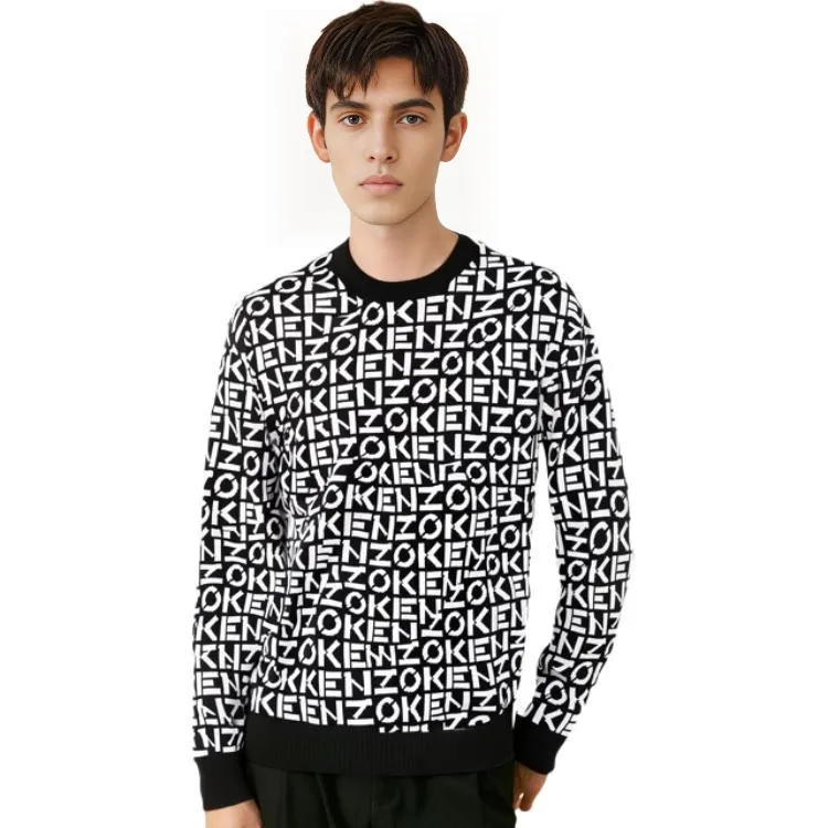 KENZO SS22 Sport Monogram Sweater Black-2