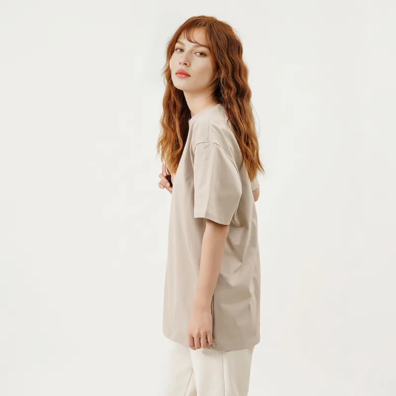 New Balance Set in Sleeve T Shirt Unisex Light Gray-6