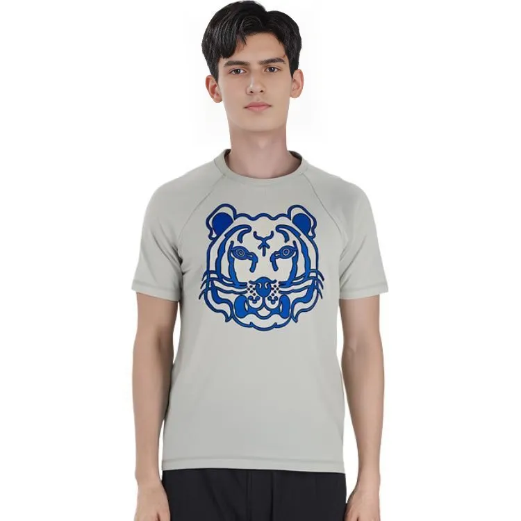 KENZO Classic Tiger Head T Shirt Men's Gray-2