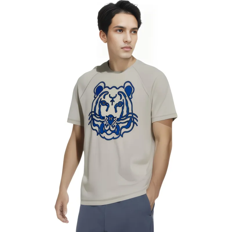 KENZO Classic Tiger Head T Shirt Men's Gray-3
