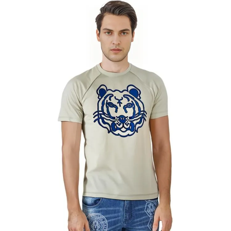 KENZO Classic Tiger Head T Shirt Men's Gray-4