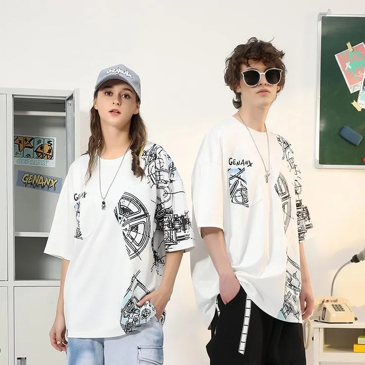 GENANX T Shirts Unisex White-5