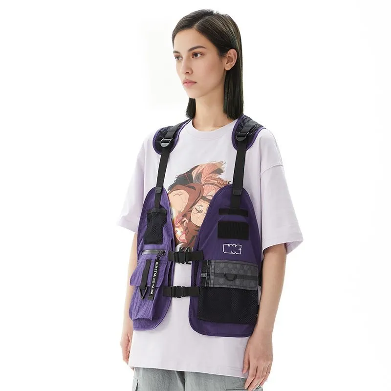 LNG X Demon Slayer Vests Unisex Purple-3