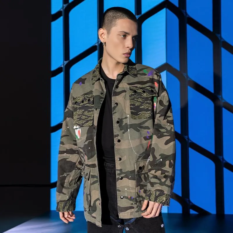 XINYINSU Jacket Spring And Autumn Unisex Camouflage-2