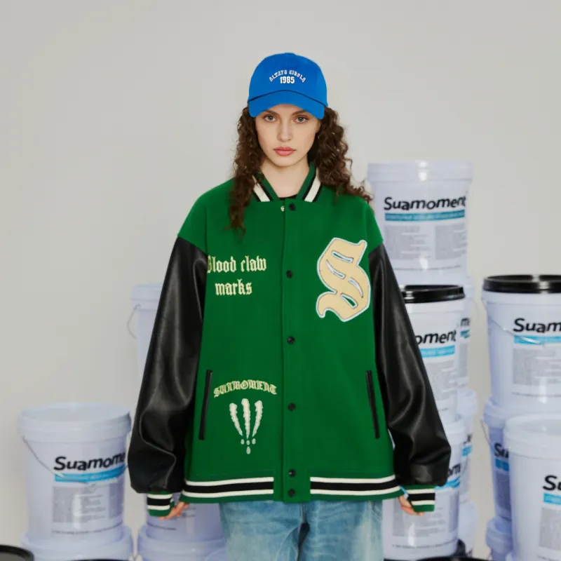Suamoment 2023 Spring/summer Baseball Jacket Unisex-6