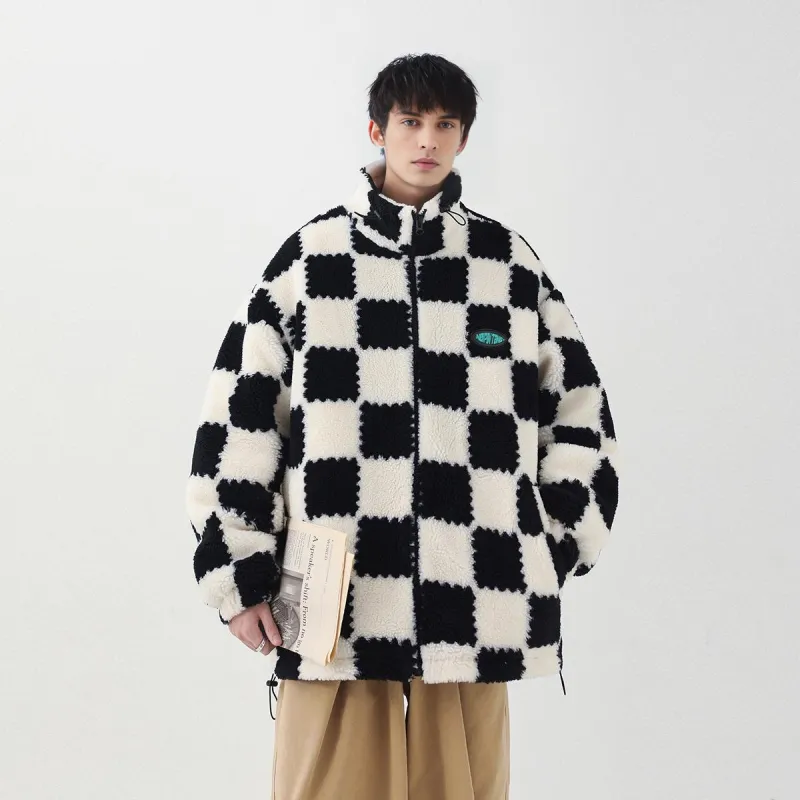 MEIPIN TANG Velvet feel Coat Korean Style Unisex-2