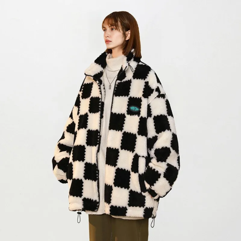 MEIPIN TANG Velvet feel Coat Korean Style Unisex-3