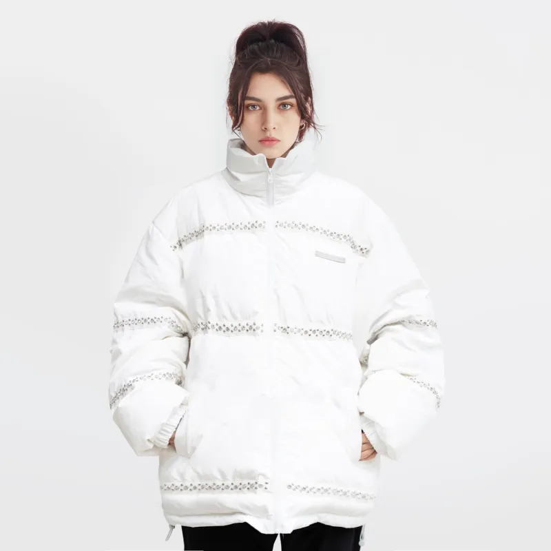 KILLWINNER Stand Collar Loose Fit Thickened Puffer Jacket Unisex-6