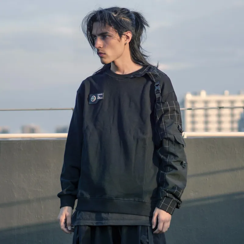 VIP Crew Neck Loose Fit Sweatshirt Men's Black-9