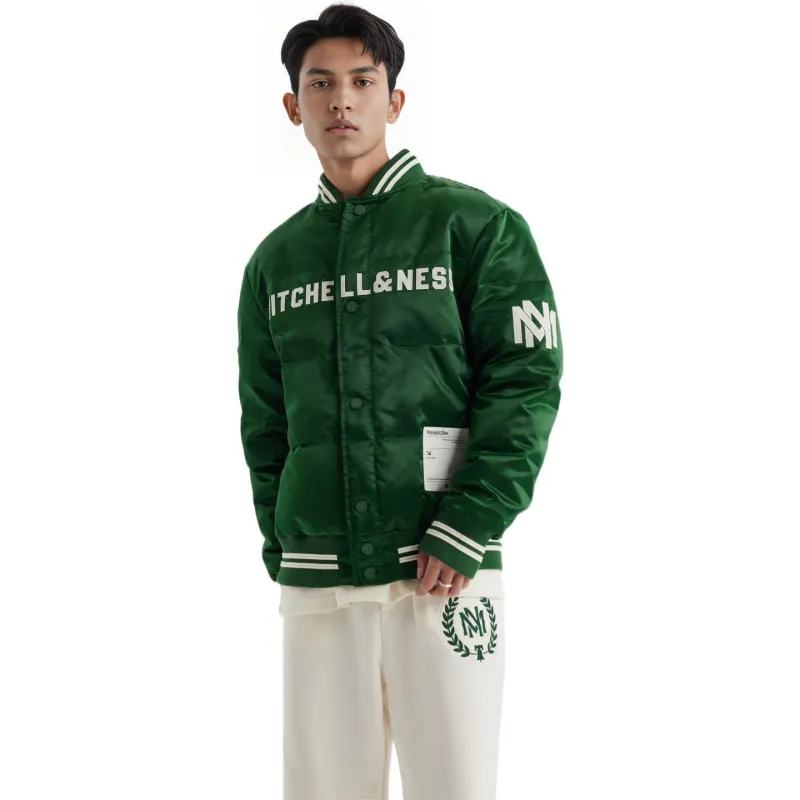 Mitchell & Ness Down Jacket Unisex Dark Green-3