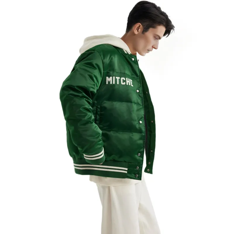 Mitchell & Ness Down Jacket Unisex Dark Green-4