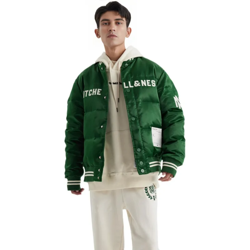 Mitchell & Ness Down Jacket Unisex Dark Green-5