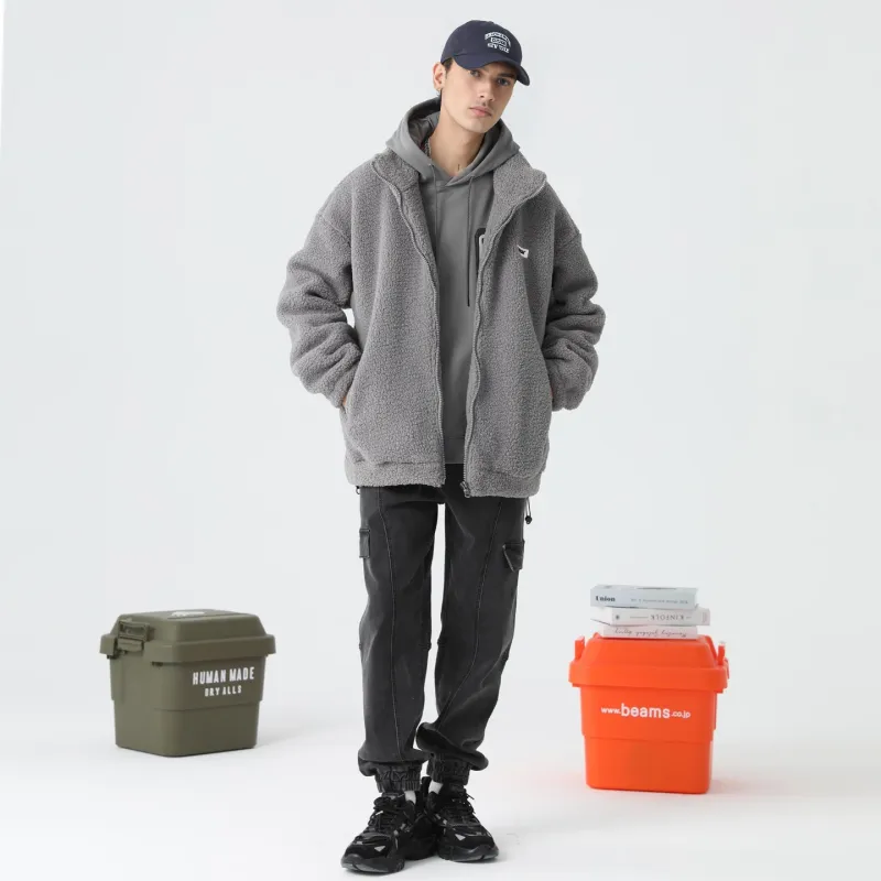 ZMOH Loose Fit Thickened And Fleece-Lined Jacket Unisex-4