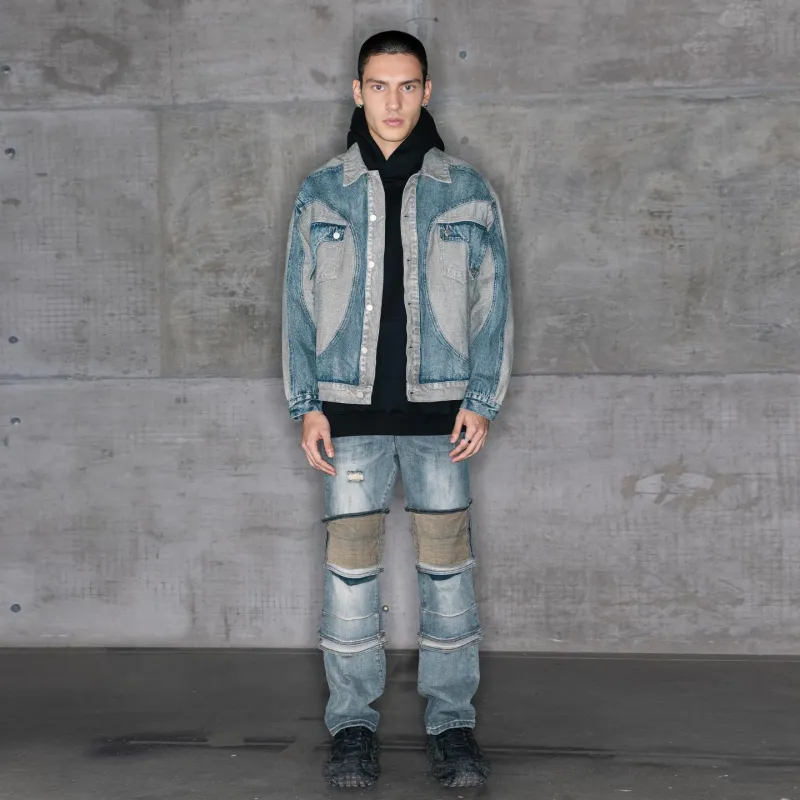 XINYINSU Denim Jacket Unisex Blue-3