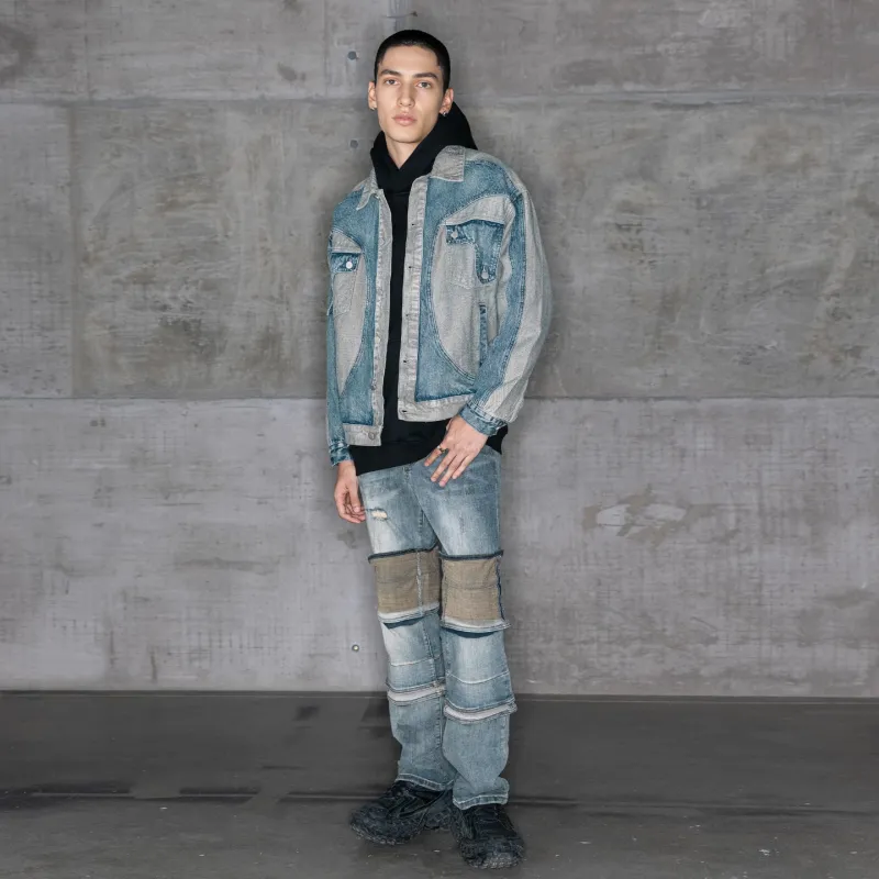 XINYINSU Denim Jacket Unisex Blue-7