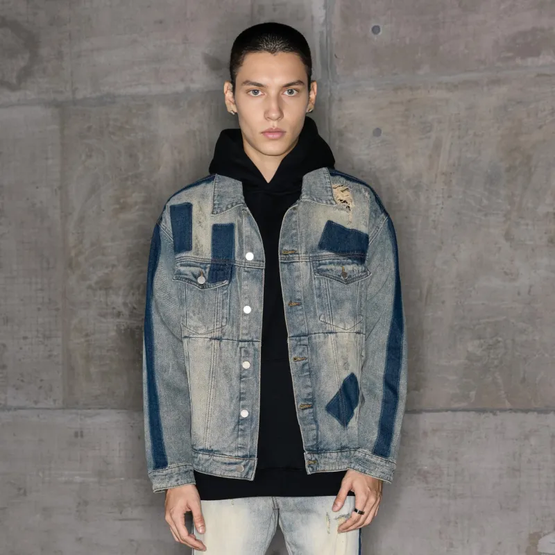 XINYINSU Denim Jacket Spring And Autumn Unisex-3