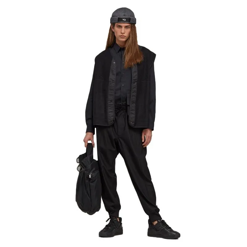 Y 3 Drawstring Tapered Track Trousers-4