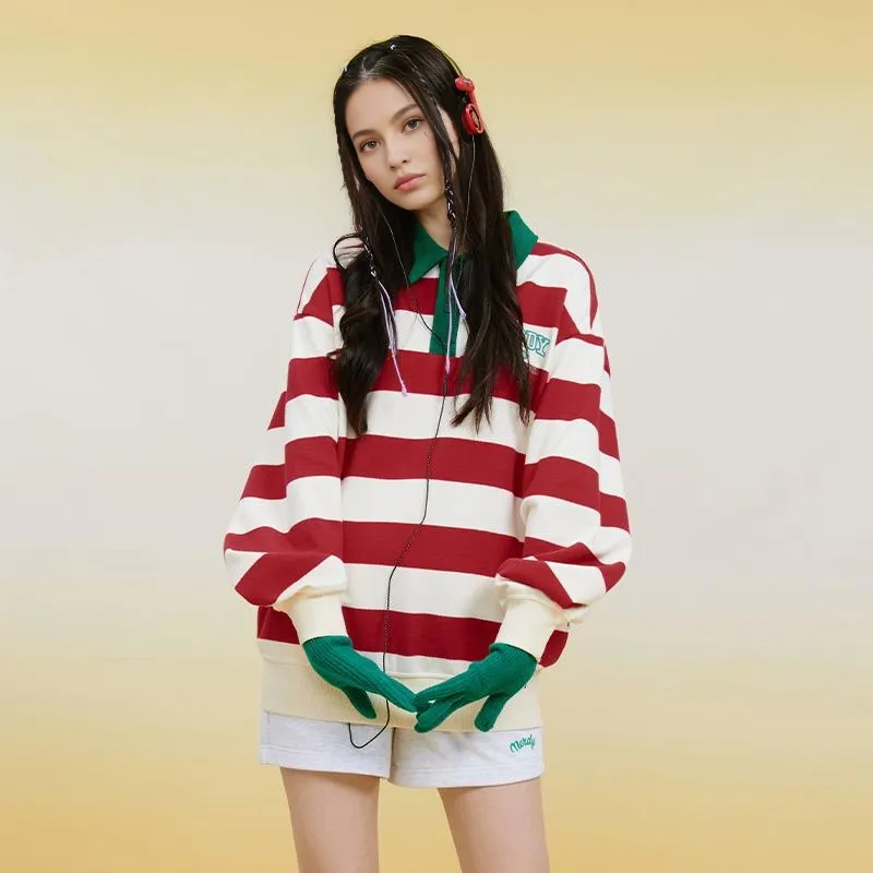 Nerdy Sweatshirts Unisex Red And White Stripes-7