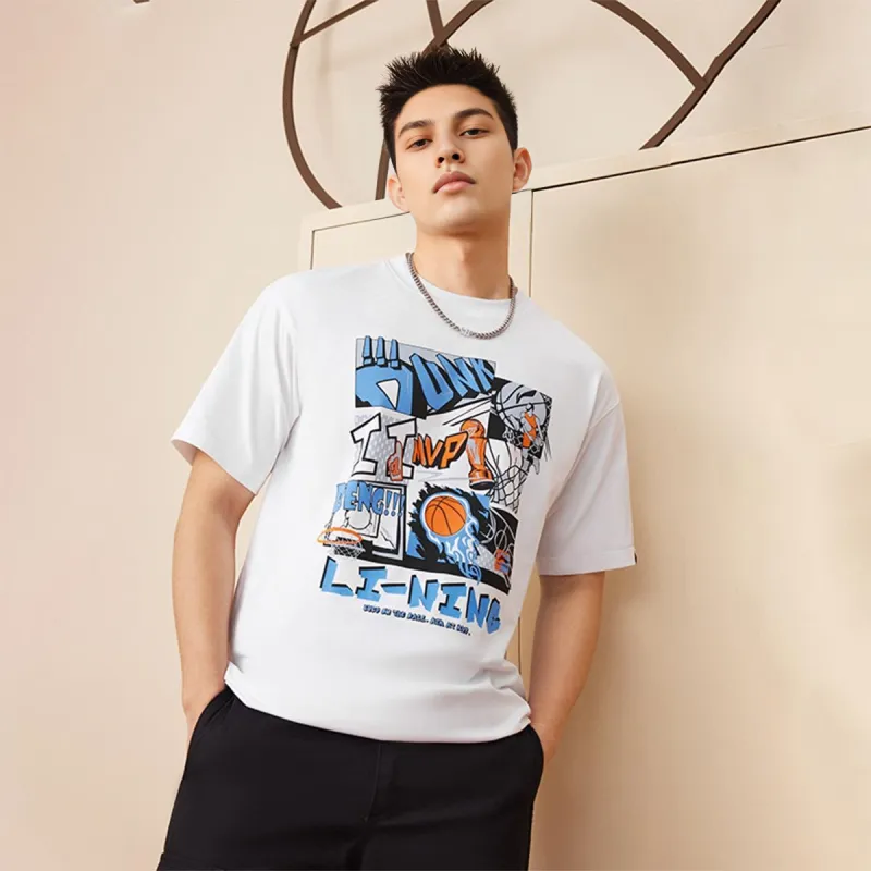 LiNing Sports Fashion Collection T Shirt Men's White-3