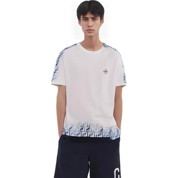 FENDI T Shirts Men White-2